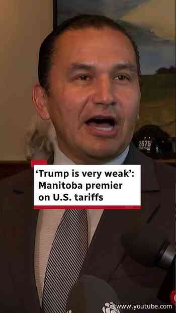 ‘Trump is very weak’: Manitoba premier on U.S. tariffs