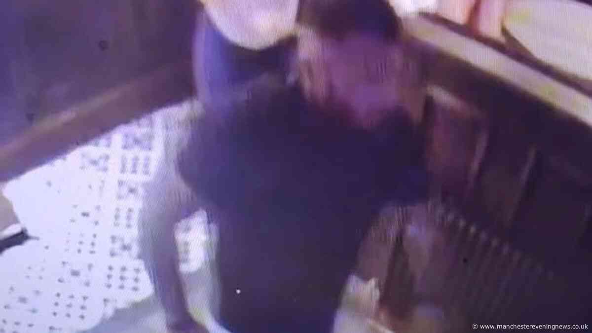 Police want to speak to this man after a disabled man was attacked in Stockport causing a seizure