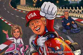 ‘Is that Epstein?’ Head-scratching AI pic teasing Trump’s DC Grand Prix has folks wondering who’s who