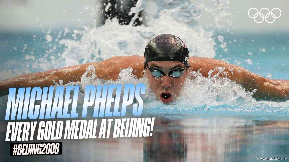 🇺🇸 EVERY Michael Phelps Gold Medal at Beijing 2008 🥇🥇🥇🥇🥇🥇🥇🥇| #Beijing2008