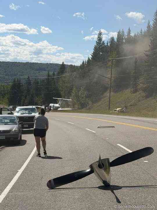 Aircraft collides with vehicles on Prince George road, injuries unknown