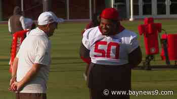 Vita Vea brings wide smile to practice after reaching contract extension with Bucs