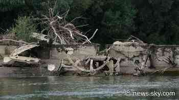 European drought reveals 100-year-old steam boat and ancient Roman bridge