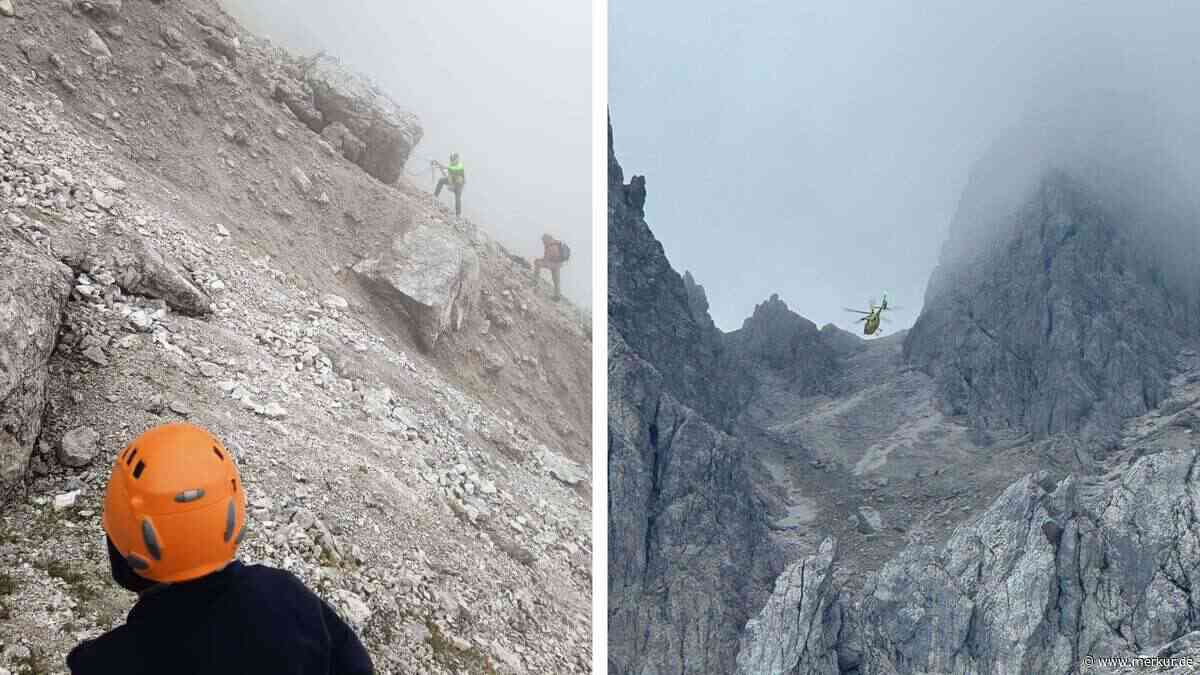 Bergsturz reißt Dolomiten-Wanderweg weg: vierköpfige Familie sitzt in der Falle
