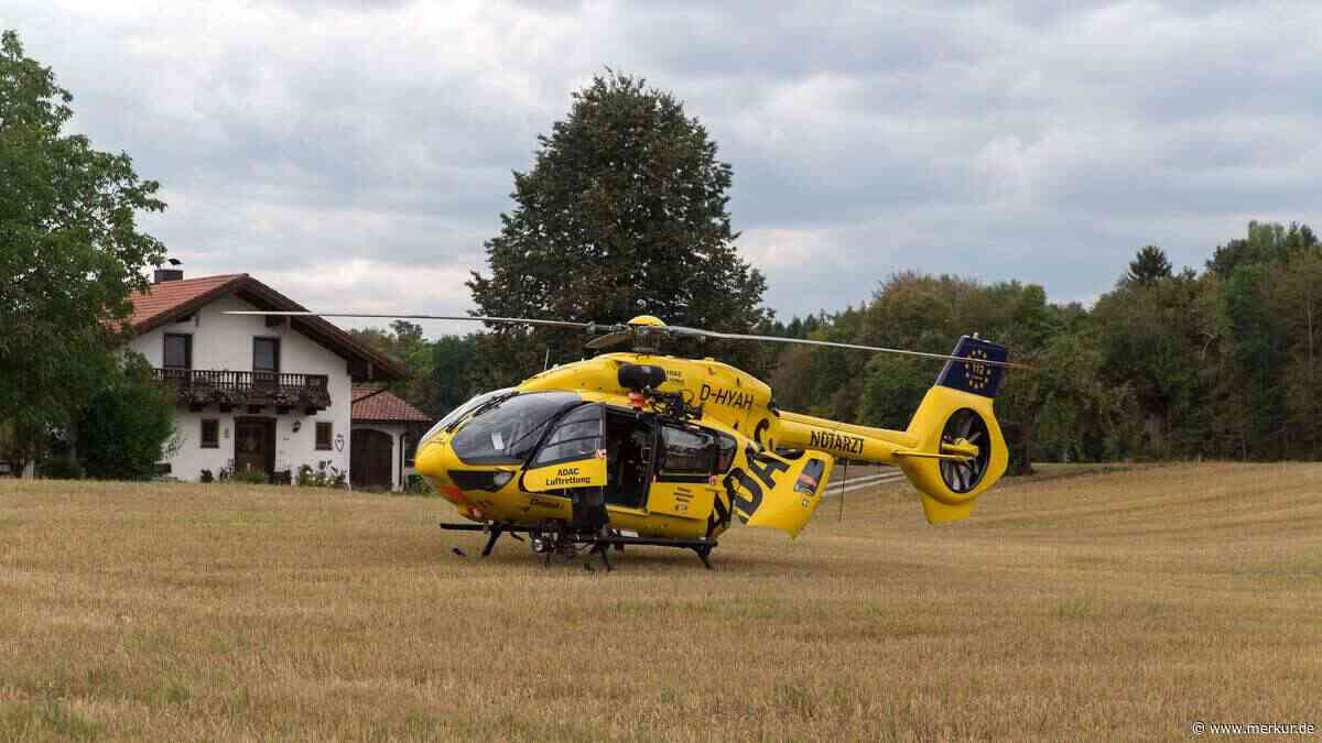Steinhöring: Frau stürzt von der Leiter – Hubschrauber fliegt sie nach München