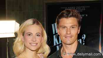 Pixie Lott swaps her stage look for a pink gown as she is supported by her husband Oliver Cheshire at Who Killed Marilyn? press night party - despite lacklustre critical reception