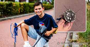 Gerben en Marlies kregen steeds een lekke band, totdat zoon Dani (10) met magneet het mysterie ontrafelt