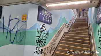 Unbekannte beschmieren Graffiti-Kunst am S-Bahnhof Gilching-Argelsried