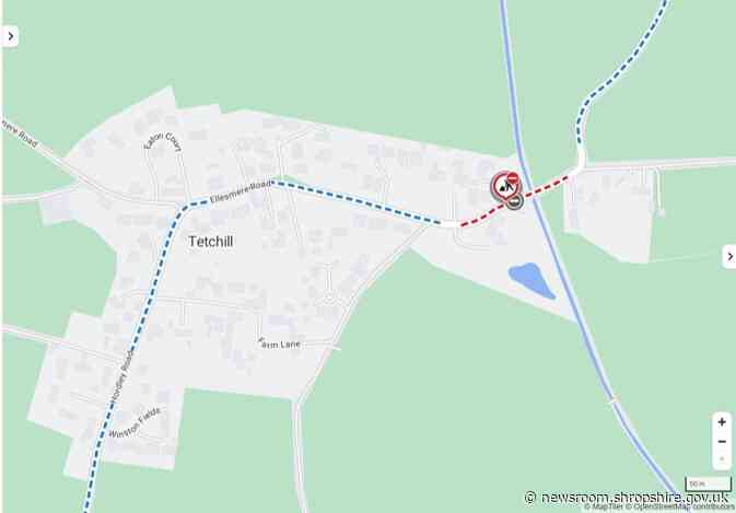 Closure of Tetchill Bridge for repair work