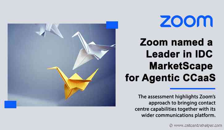 Zoom named a Leader in IDC MarketScape for Agentic CCaaS
