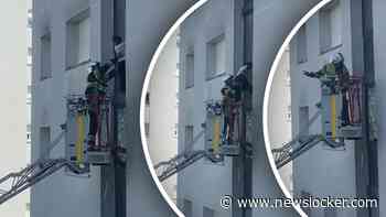 Kind gered van richel op vijfde verdieping Franse flat