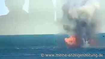 Rumänisches Kampfflugzeug zerstört Seedrohne: Videos zeigen Beschuss und Explosion