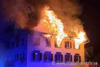 Five missing after fire ‘completely destroys’ apartments in Swiss Alpine town 