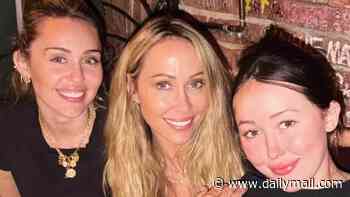 Miley Cyrus enjoys a rare outing with mum Tish and sister Noah after years-long family estrangement over alleged 'love triangle' with Dominic Purcell