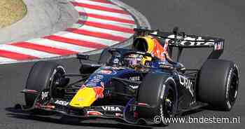 Max Verstappen op het opdrogende asfalt in Zandvoort, Kimi Antonelli voorlopig het sterkst