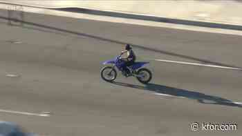 Dirt bike rider leads police on erratic chase through Los Angeles County