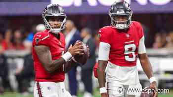 Tua Tagovailoa or Michael Penix Jr.? As opener nears, Falcons still don't have a QB1