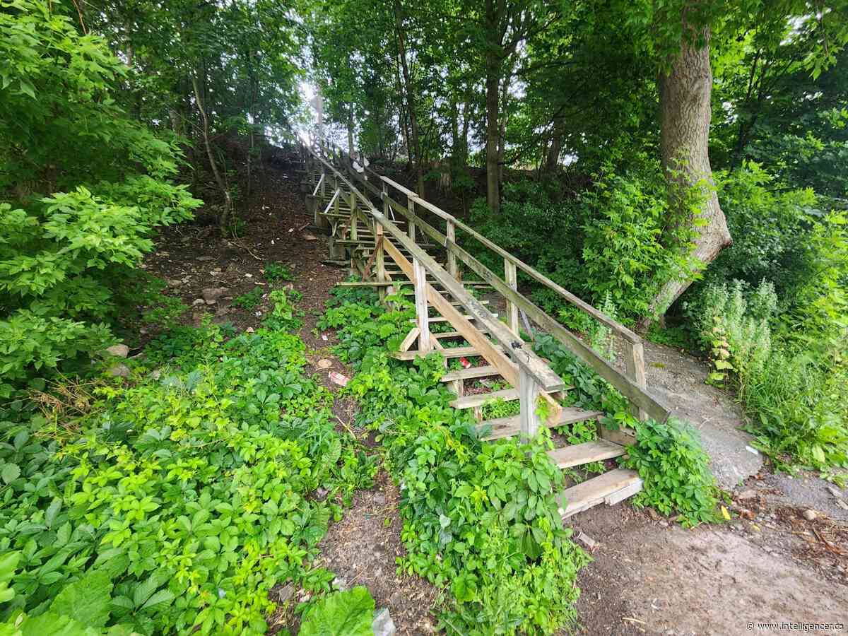 Great St. James stairway replacement under way for fall completion