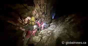 Rescuers use new tech to save caver trapped vertically in Alberta’s ‘Psych Squeeze’