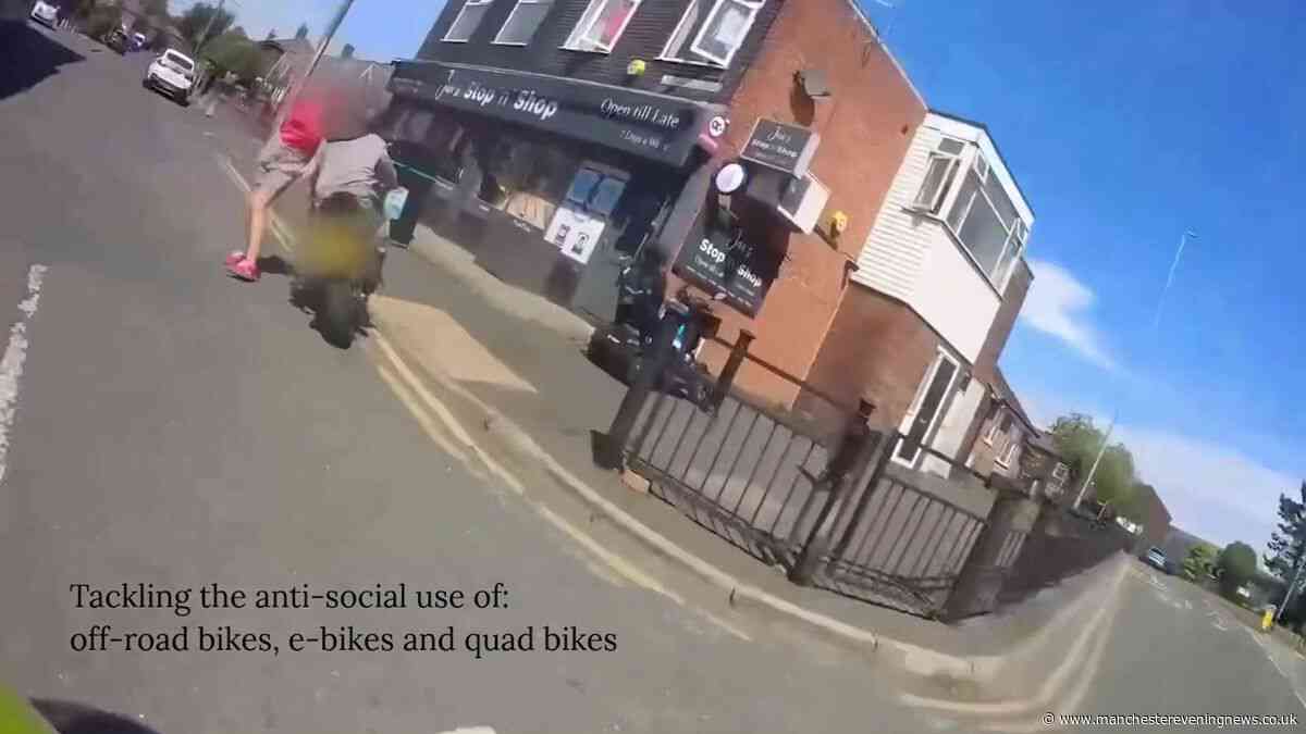 Oldham biker nearly ran over woman in terrifying police chase - then got instant karma