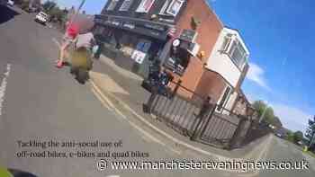 Oldham biker nearly ran over woman in terrifying police chase - then got instant karma