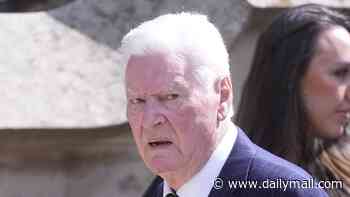 Catchphrase star Roy Walker leads mourners at comedian Jimmy Cricket's funeral alongside TV greats Tommy Cannon and Syd Little in Greater Manchester