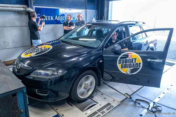 De Mazda 6 zorgt voor rookwalmen op de rollenbank