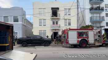 Families displaced after fire at Miami apartment building