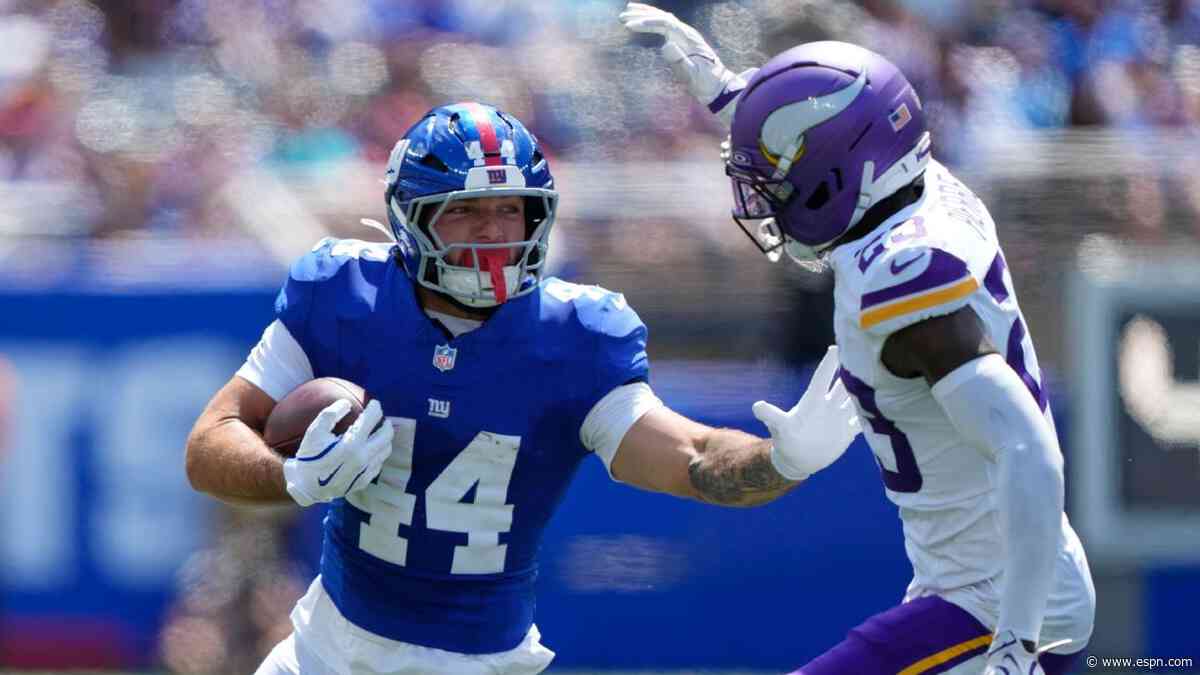 Cam Skattebo still top option in crowded Giants backfield