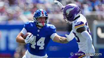 Cam Skattebo still top option in crowded Giants backfield
