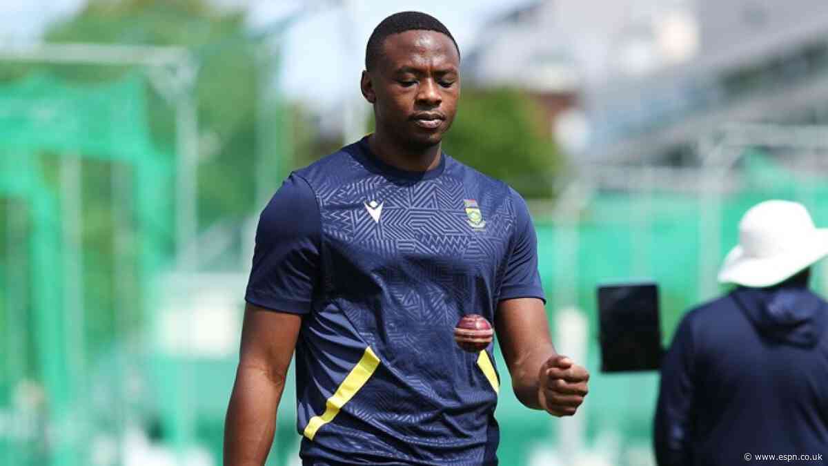 Rabada suffers right hamstring injury during winter training