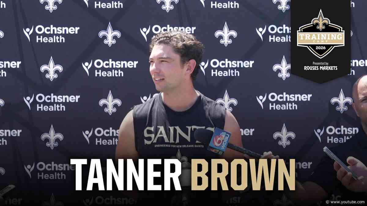 Tanner Brown on kicker competition, UFL experience | Saints Training Camp 2026