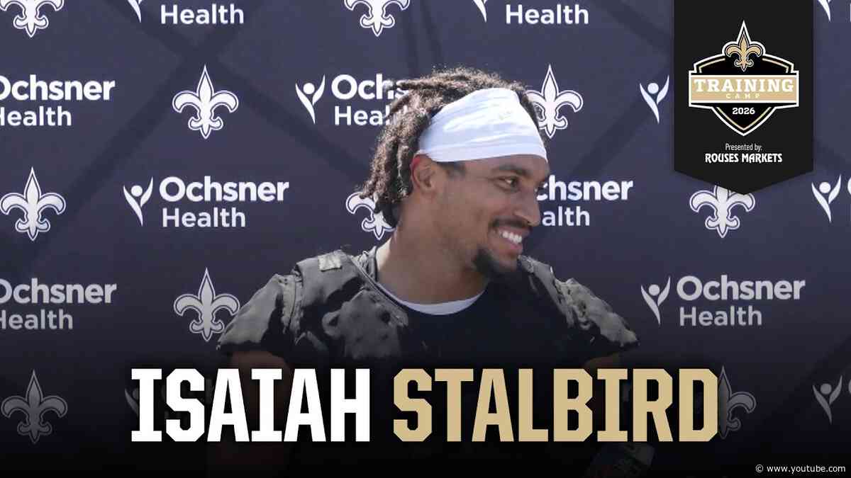 Isaiah Stalbird on practicing against Matthew Stafford, team bonding | Saints Training Camp 2026