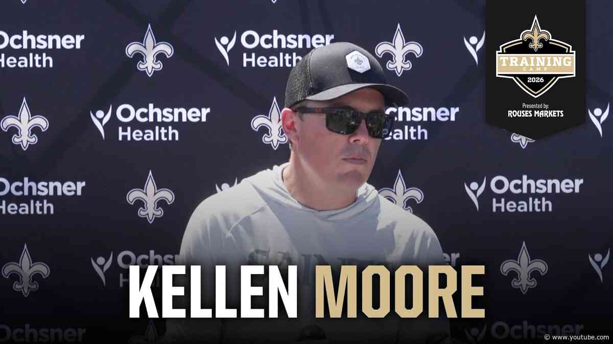 Kellen Moore recaps joint practice with Rams | Saints Training Camp 2026