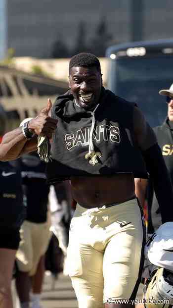 Saints Arrive 👋 Practice vs. LA Rams #nfl #shorts