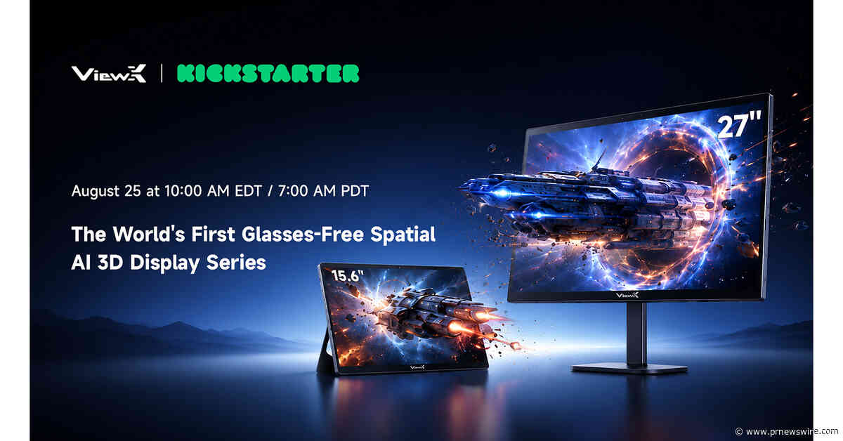 ViewX Launches Liber and Immer Glasses-Free AI 3D Displays on Kickstarter