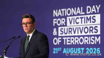 Andy Burnham pays tribute to victims of terror and looks to build national memorial