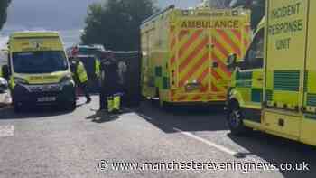 Air ambulance lands in Bury amid huge emergency service response