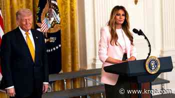 Melania Trump jokes about her low profile in Rose Garden remarks