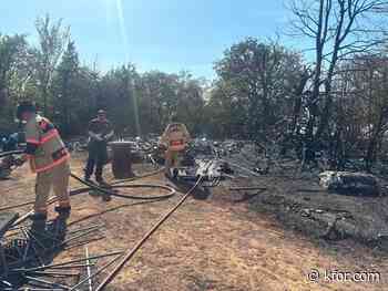 Resident burning trash sparks large brush fire in northeast Oklahoma City