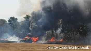 Car set ablaze in Yorkshire village as police vow to hunt down arsonist