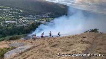 People desperately try to stop New Tredegar wildfire spreading to homes