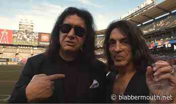 KISS Shares Official Video Recap Of PAUL STANLEY And GENE SIMMONS's Return To Anaheim For ANGELS' Ceremonial First Pitch