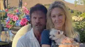 Heather Locklear, 64, cuddles her boyfriend Lorenzo Lamas, 68, as their new romance heats up... more than 40 years after their first meeting