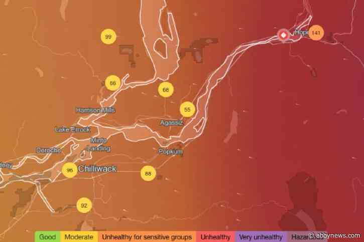 Orange air quality warning issued for parts of Fraser Valley