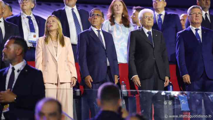 Giochi del Mediterraneo a Taranto: fischi per Meloni allo stadio, applausi per il presidente Mattarella