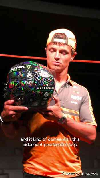 LN running us through the details of his Dutch GP helmet with @AlienwareChannel