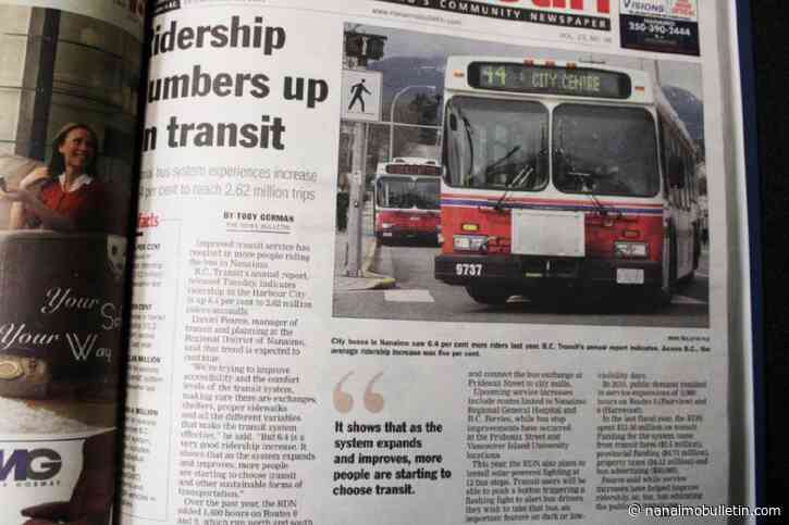 Headline history: A boom in the number of Nanaimo bus riders in 2011