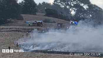 Crews tackle 'significant wildfire' near bridge