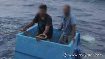 Two fishermen rescued from Pacific after clinging onto cool box with no food or water for five days